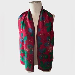 Ginnie Johansen 1988 Vintage Wool Scarf 80s